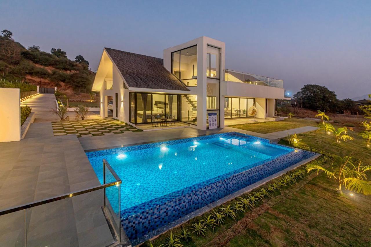 Saffronstays Stargazer, Karjat - Luxury Pool Villa With Lake View Exterior foto